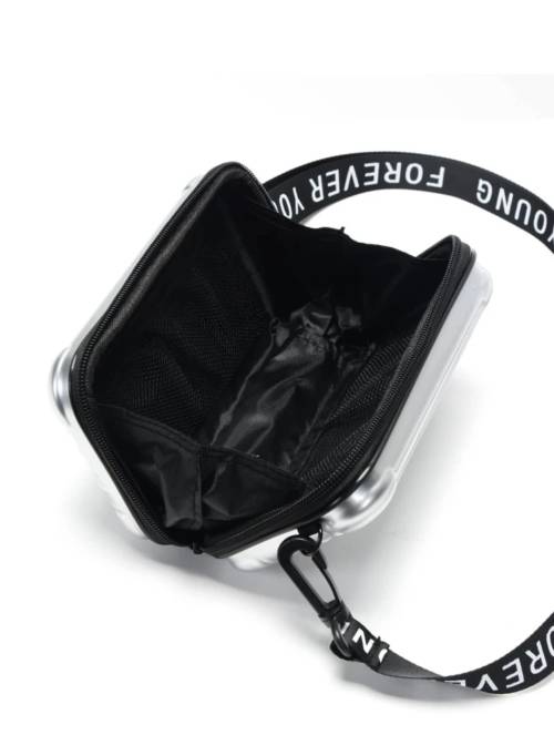 Silver Crossbody Cellphone Bag for Men