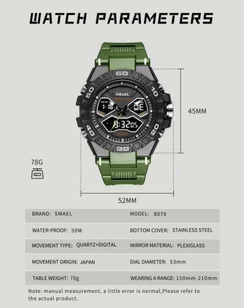 Smael Dual Clock Men Watch