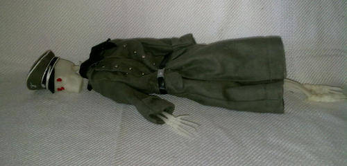 12" Action man SS coat, peak cap and belt