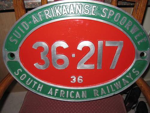 SOUTH AFRICAN RAILWAYS NUMBERPLATE **** R1 Start  No reserve