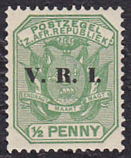 TRANSVAAL : 1900, VRI OVERPRINT (1/2d) **MINT