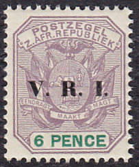 TRANSVAAL : 1900, VRI OVERPRINT (6d) **MINT