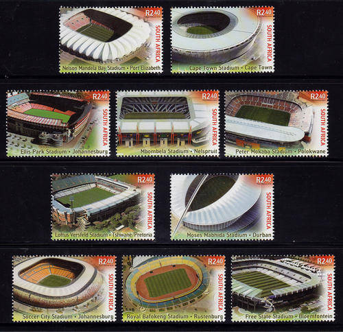 RSA : 2010, SPORT STADIUMS (SET OF SINGLES)