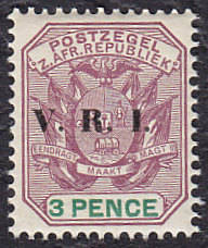 TRANSVAAL : 1900, VRI OVERPRINT (3d) **MINT