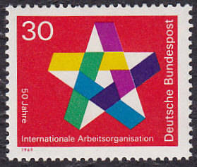 GERMANY : 1969, ILO (SINGLE ISSUE) **MINT