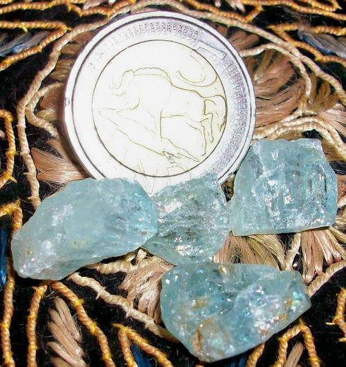 Aquamarine Stone Chunks and Chips