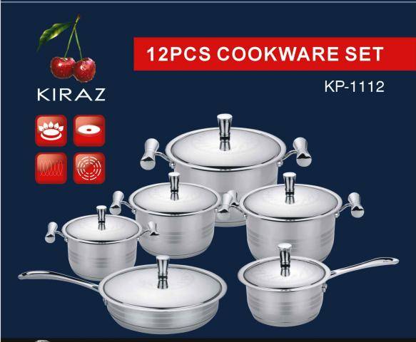 Crazy Special!!!! NEW KIRAZ 12 pc 18/10 Stainless Steel cookware set ***Quality Pots***