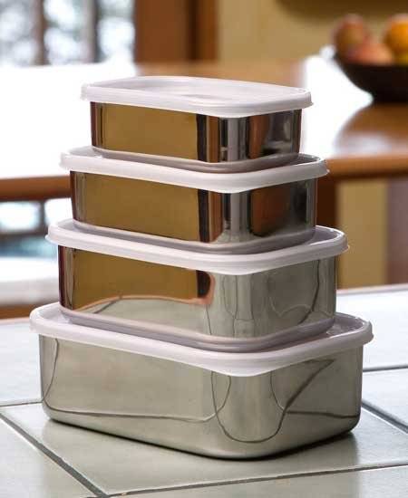 Nice steel stackable storage containers