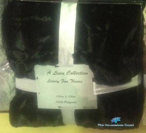 Soft Faux Fur Throw Quilt Single- Black from The Housewives Depot