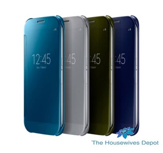 Samsung S6 Clear View Covers in Blue from The Housewives Depot