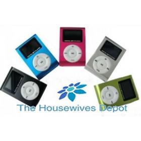 Mini MP3 Player with LED Screen in Black from The Housewives Depot