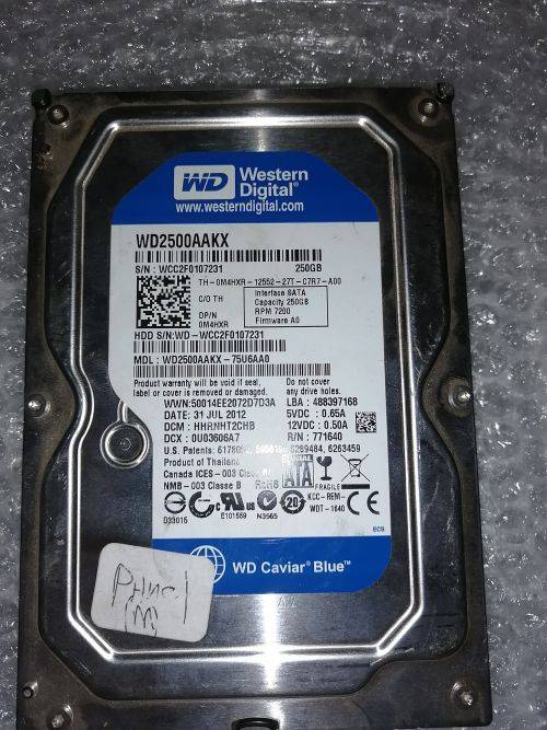 250GB Western Digital Hard Drive 3.5`7200rpm 6 Gbit/s