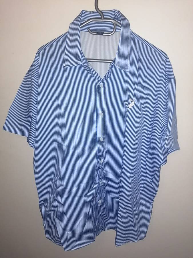 Blue & White Striped Shirt Size M - Brand New