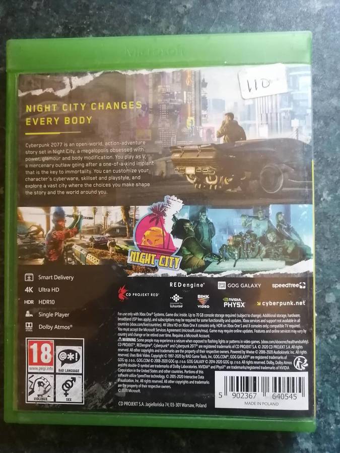 Cyberpunk 2077 -Xbox One game