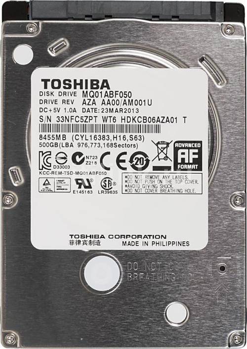 Toshiba 500Gb Laptop Hard Drive HDD