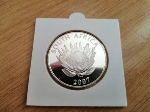 2007 Silver Proof Protea R1 - FW De Klerk