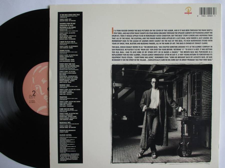 STANLEY CLARKE - IF THIS BASS COULD ONLY TALK - USA VG+ / VG+ WITH INNER