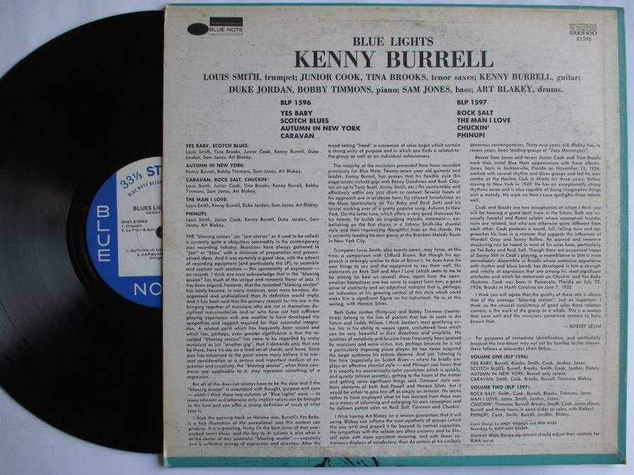 KENNY BURRELL - BLUE LIGHTS - RSA (USA COVER) - VG / VG+
