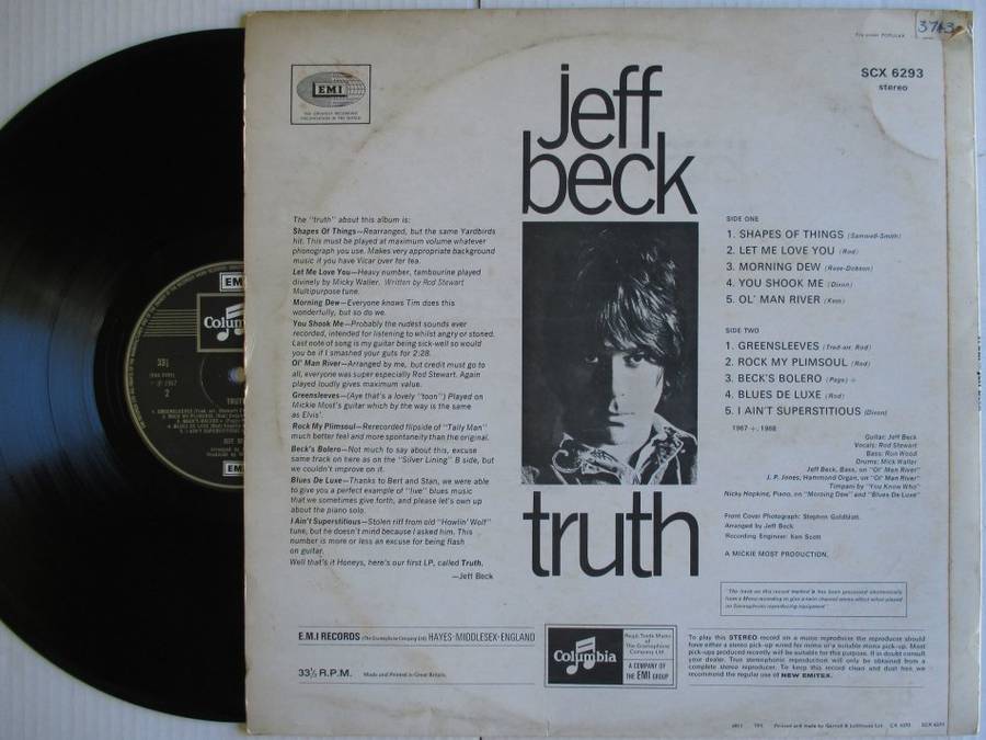 JEFF BECK - TRUTH - UK VG /VG