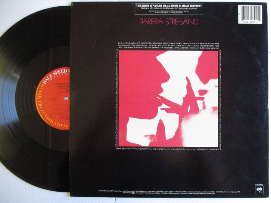 BARBRA STREISAND - THE WAY WE WERE - USA VG+ /VG+ HALF SPEED MASTER