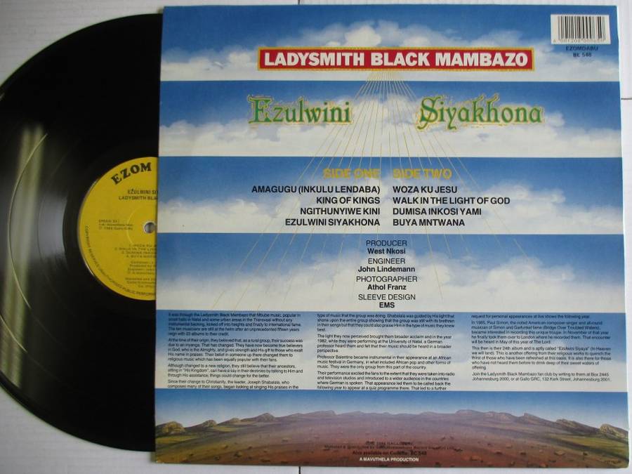 LADYSMITH BLACK MAMBAZO - EZULWINI SIYAKHONA - RSA EX / EX
