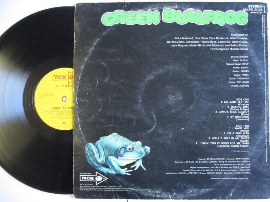 GREEN BULLFROG - S/T - UK VG- /VG-