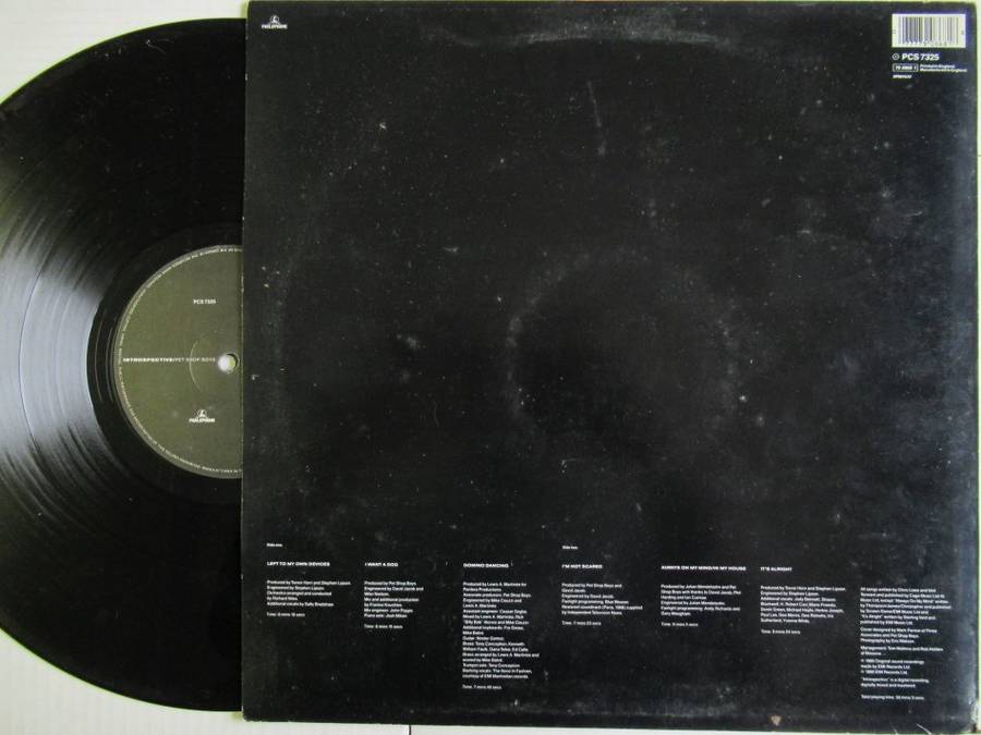 PET SHOP BOYS - INTROSPECTIVE - UK VG /VG WITH INNER