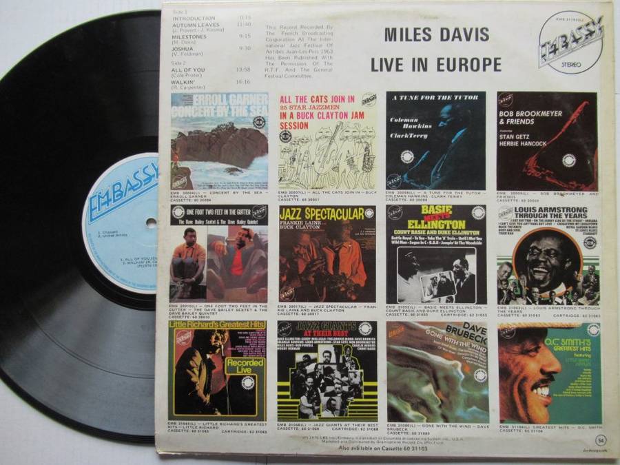 MILES DAVIS - LIVE IN EUROPE - RSA - VG+ / VG