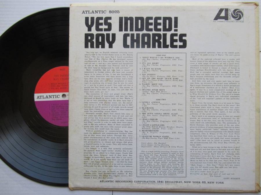 RAY CHARLES - YES INDEED - USA - VG+ / VG
