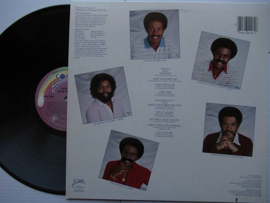 WHISPERS - LOVE FOR LOVE - USA VG+ /VG+