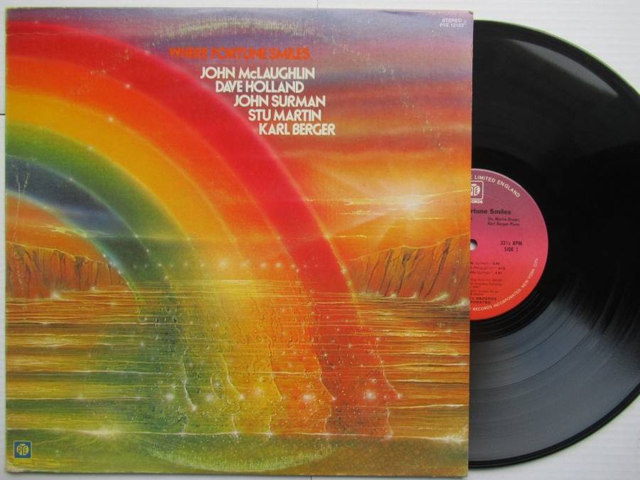JOHN MCLAUGHLIN DAVE HOLLAND JOHN SURMAN STU MARTIN KARL BERGER - WHERE FORTUNE SMILES -USA VG / VG+
