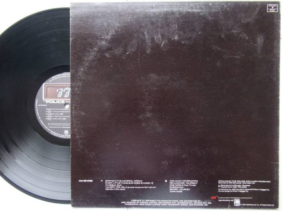 THE POLICE - GHOST IN THE MACHINE - CANADA VG / VG+ WITH INNER