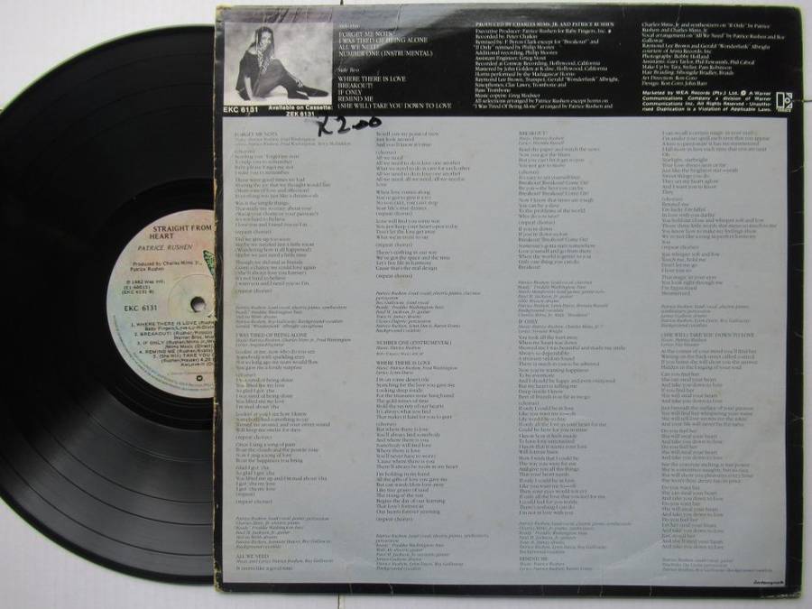 PATRICE RUSHEN - STRAIGHT FROM THE HEART - RSA - VG- / VG-