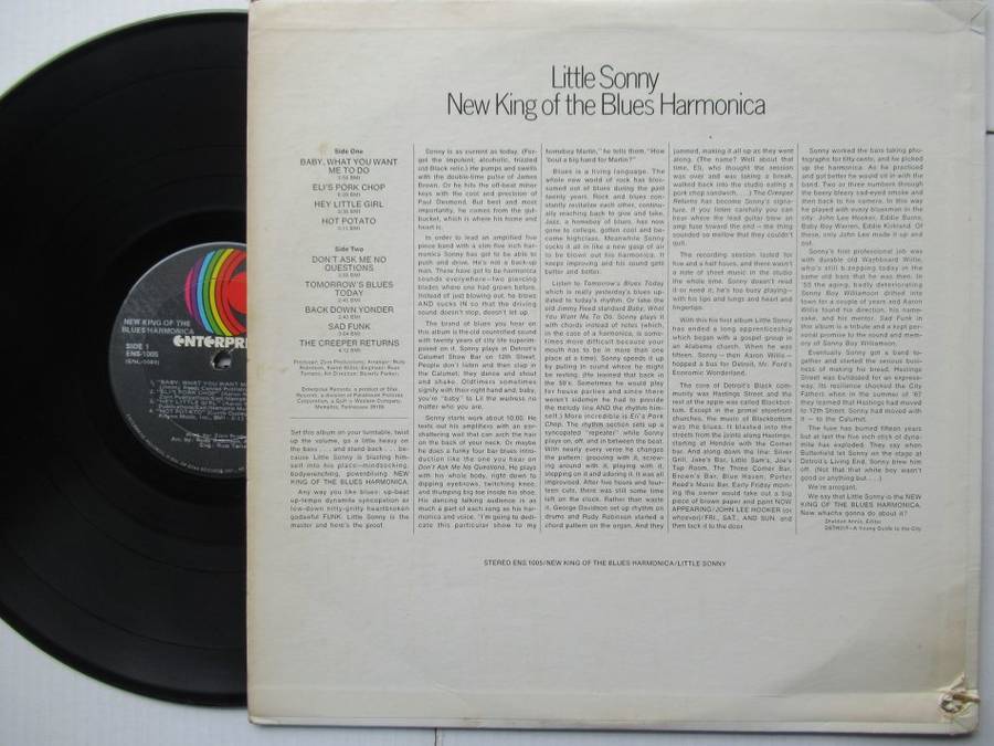 LITTLE SONNY - NEW KING OF THE BLUES HARMONICA - USA VG+ /VG+