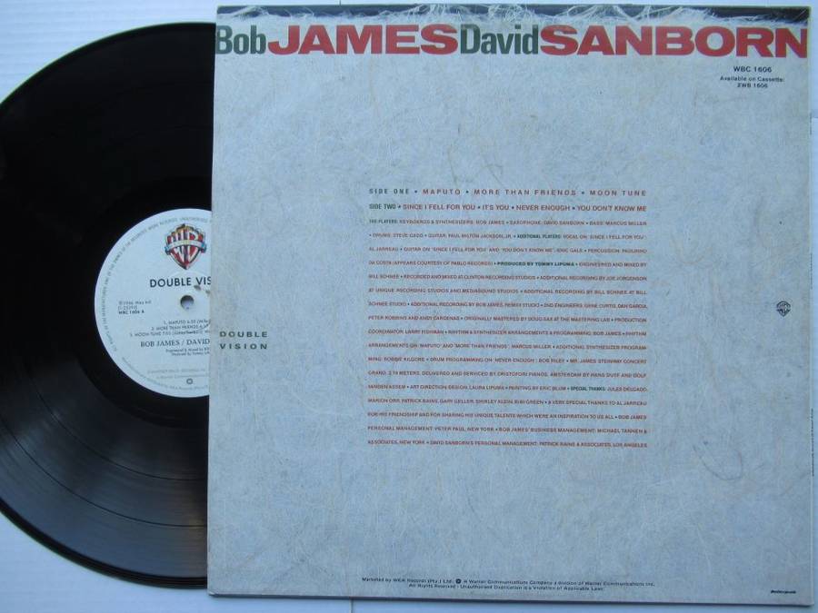 BOB JAMES DAVID SANBORN - DOUBLE VISION - RSA - VG+ /VG