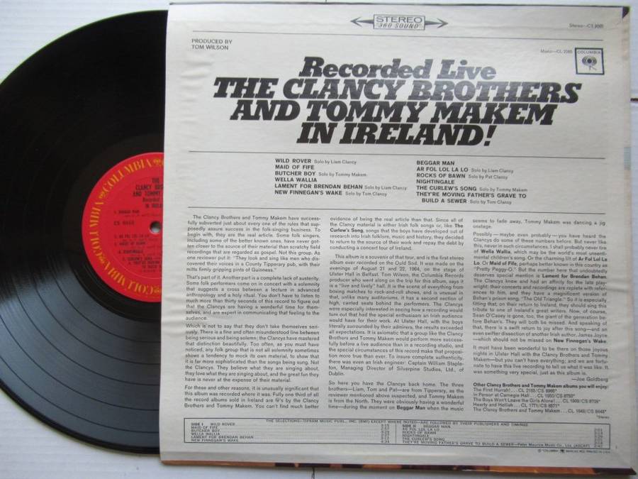 CLANCY BROTHERS & TOMMY MAKEM - LIVE IN IRELAND - USA VG/ VG+