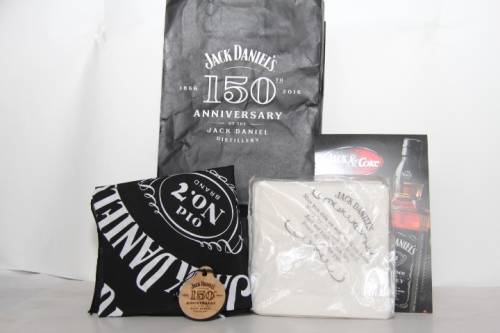 Jack Daniels 150th Bag,Tag Table Cloth and serviettes.
