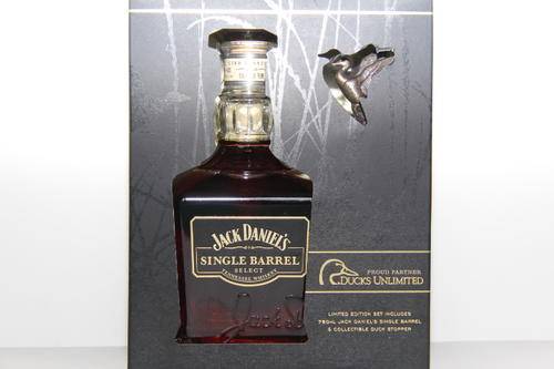 Jack Daniels Ducks Unlimited 2013 Single Barrel Whiskey 750ml and Duck Stopper.