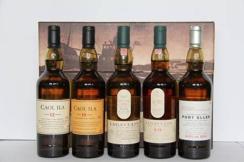 A Classic Islay Collection 5 x 200ml Whisky in Gift Pack.