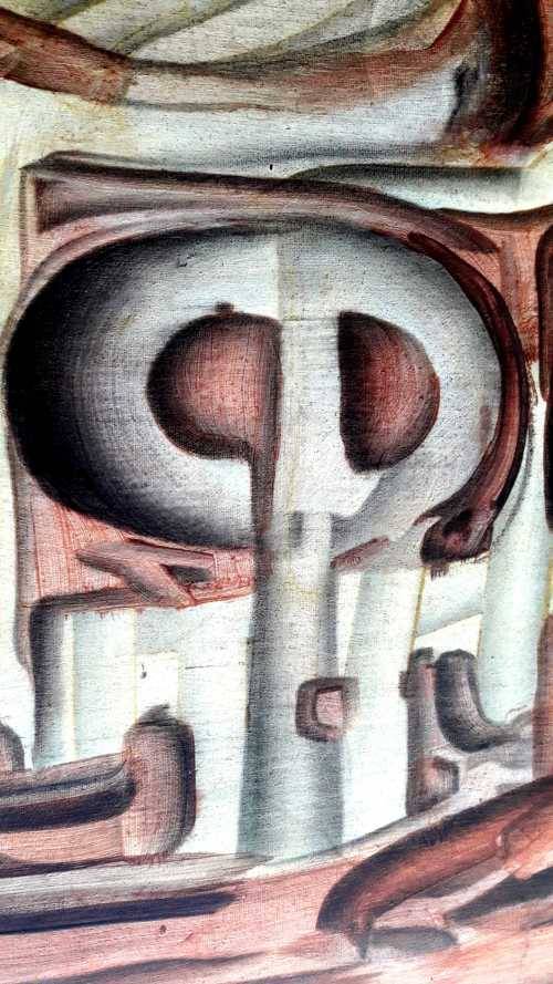 Michael Roos `1980` Abstract oil painting