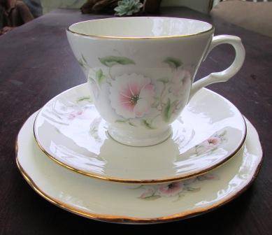 Crown Trent Fine Bone China Trio. Made in Staffordshire, England