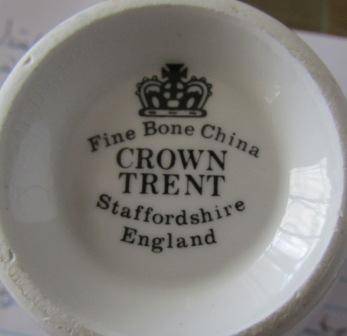 Crown Trent Fine Bone China Trio. Made in Staffordshire, England