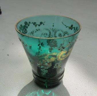 Vintage Hand Painted SHOT / VODKA Glasses x 5. Approximately 5.5 cms high