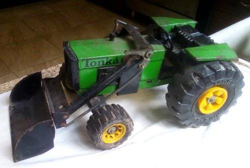 TONKA Metal XMB-975 Tractor with front loader circa 1950`s vintage - as is