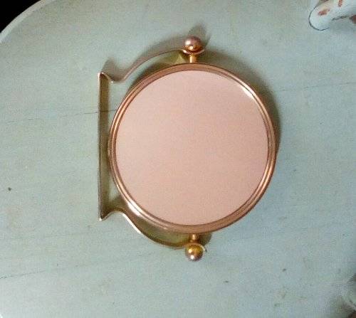 Retro vanity tilt mirror on stand magnifying/normal table top make up mirror 14 x 17 cms