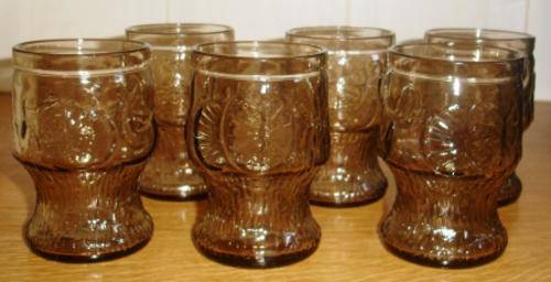 Retro  "Ficlenza" tumblers x 6. made in Italy
