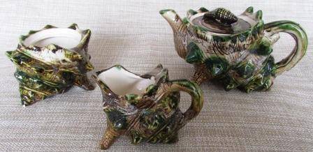 Retro " Sea Shell" Tea Set. Nautical Beach Pottery