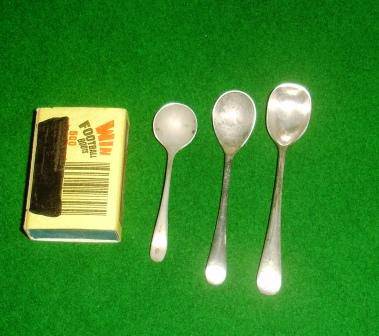 3 x Salt spoons - Assorted
