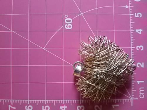 LARGE STERLING SILVER WIRE HEART PENDANT