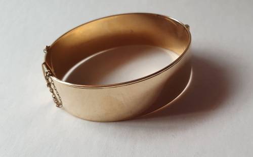 LW & G 9ct Gold Bronze Core Bracelet. 52.7 g